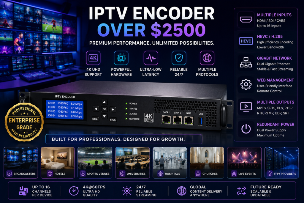 iptv encoder over $2500